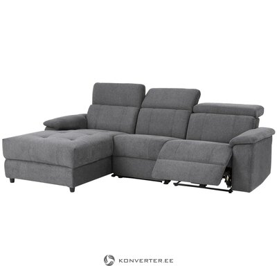Tummanharmaa sohva rentoutumistoiminnolla (binado)
