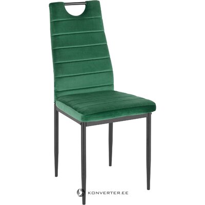 Tamsiai žalia aksominė kėdė (mandy)