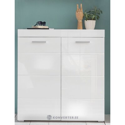 Valge Kõrgläikega Jalatsikapp (Amanda)