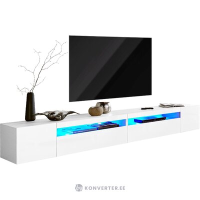 Valge Kõrgläikega Lai TV-Kapp