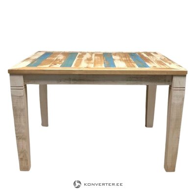Solid wood dining table with pattern
