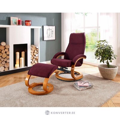 Red textile armchair (Paris)