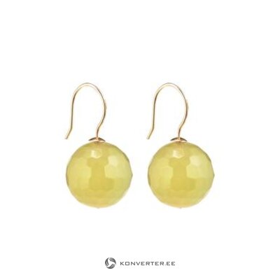 Light green semi-precious gold-plated handmade earrings crystal (gemshine) whole, hall sample