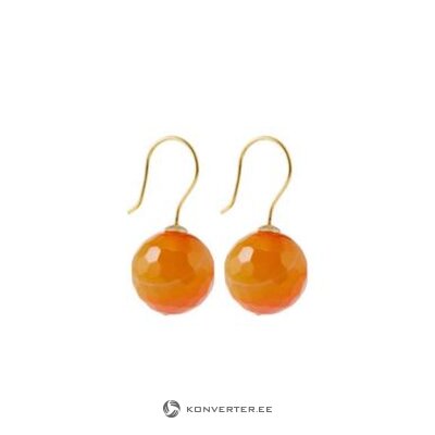 Oranssi karneoli kullatut käsintehdyt korvakorut Vera (Gemshine) kokonainen, näyte
