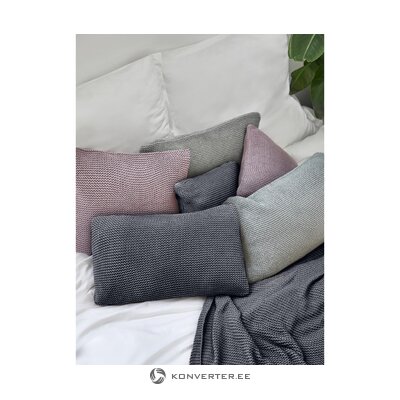Dark gray woven pillowcase (adalyn) 30x50cm whole, hall sample