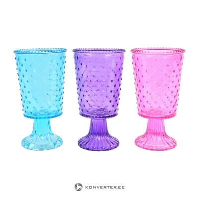 Set of colored drinking glasses 3 pcs (verano) whole, in a box